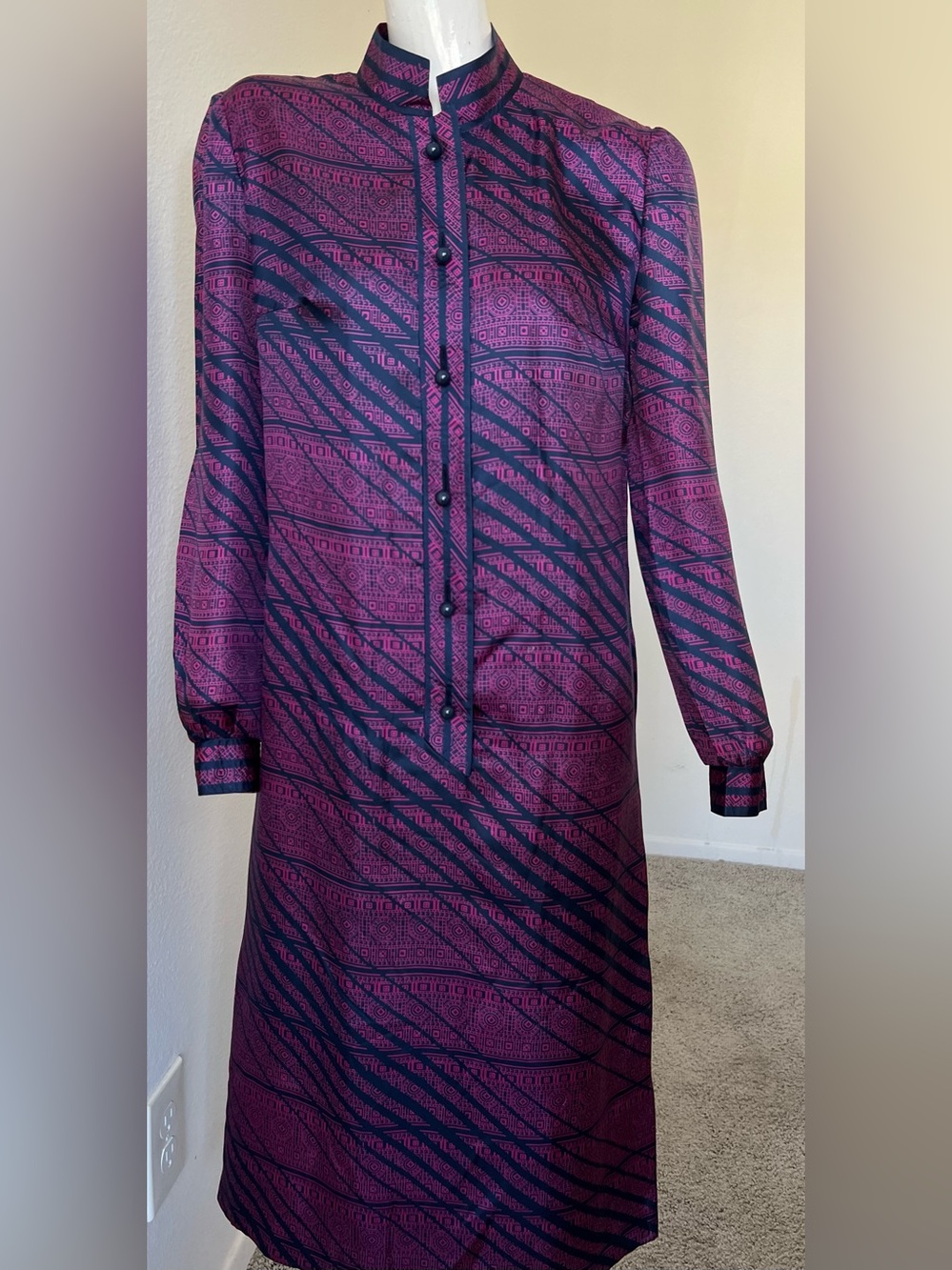 Vintage 100% SILK Tunic Dress- BEAUTIFUL!